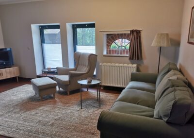 Wohnzimmer im Ferienhaus Schweinestall 4